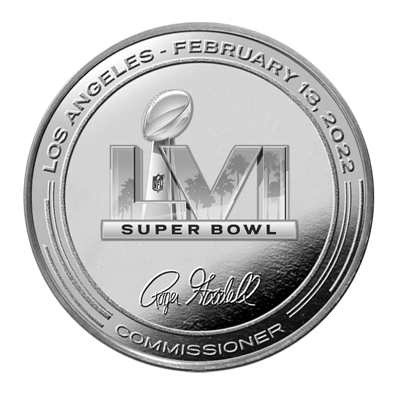 Image for 1 oz Super Bowl Silver Flip Coin (2022) from TD Precious Metals